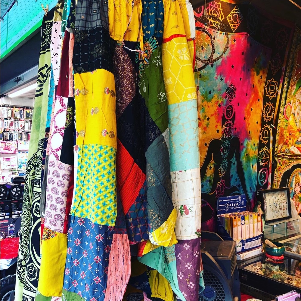 Patchwork Harem Pants 100 % Cotton With Drawstring - image 2